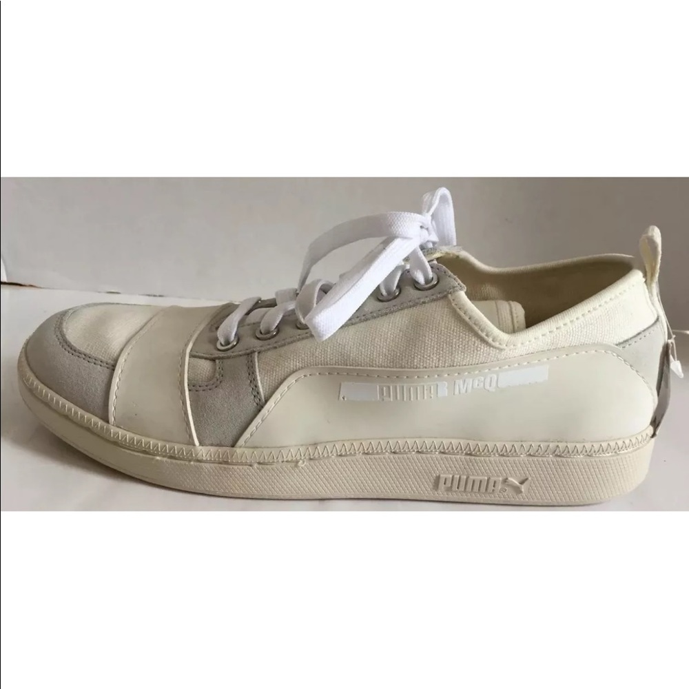 New Puma McQ Serve Low Cut Sneakers White Whisper Canvas 9 Men Shoes Limited